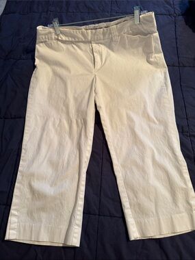 GAP White cotton Cropped capris
